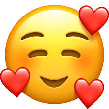 Smiley face with hearts